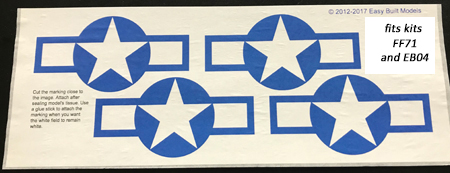 TissueCal markings for kit FF71 Republic P-47 Thunderbolt Razor