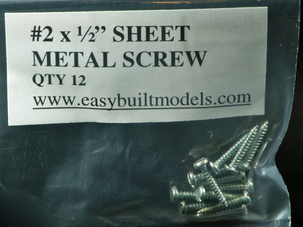 #2 x 1/2" Sheet Metal Screws