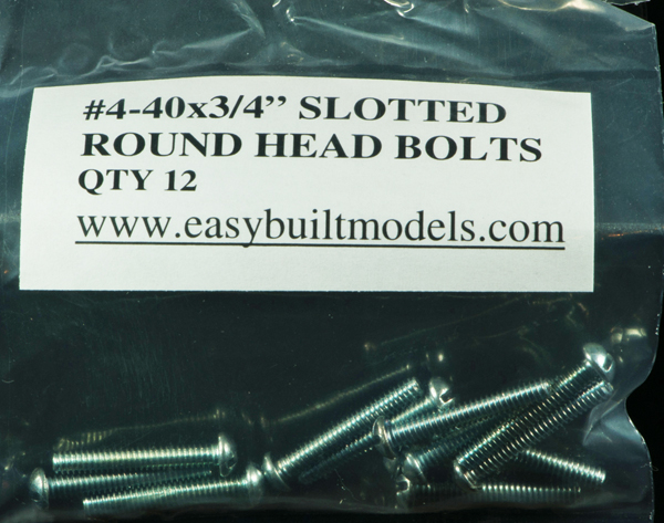 #4-40 x 3/4" Slotted Round Head Bolt