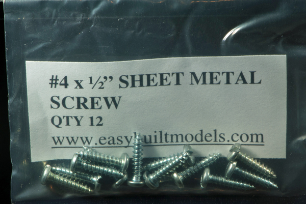 #4 x 1/2" Sheet Metal Screws