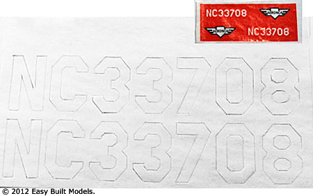 markings for kit LC21 Aeronca 1939 Chief