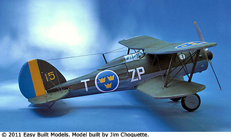 Model Airplane Plans : GLOSTER GLADIATIOR 1/12 Scale 32" for 1/2A FF .75-1cc 