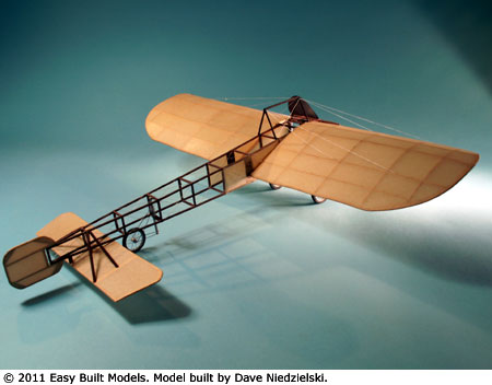 Bleriot XI #LC99 Easy Built Balsa Wood Model Airplane Kit Rubber Powered 