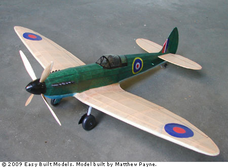 Flying model kit Supermarine Spitfire Rubber powered which really flies 